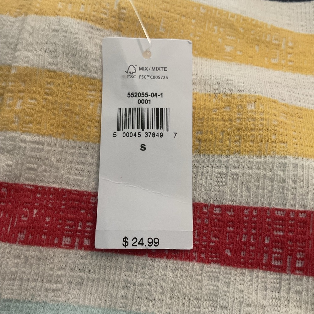NWT Old Navy Red, Yellow, navy & White Striped Women's Top - Picture 7 of 7